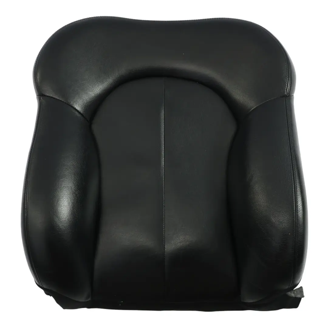 Mercedes A209 Front Seat Backrest Cover Heated Left N/S Black Leather - SKU A2099106993-4 - Part number A2099106993