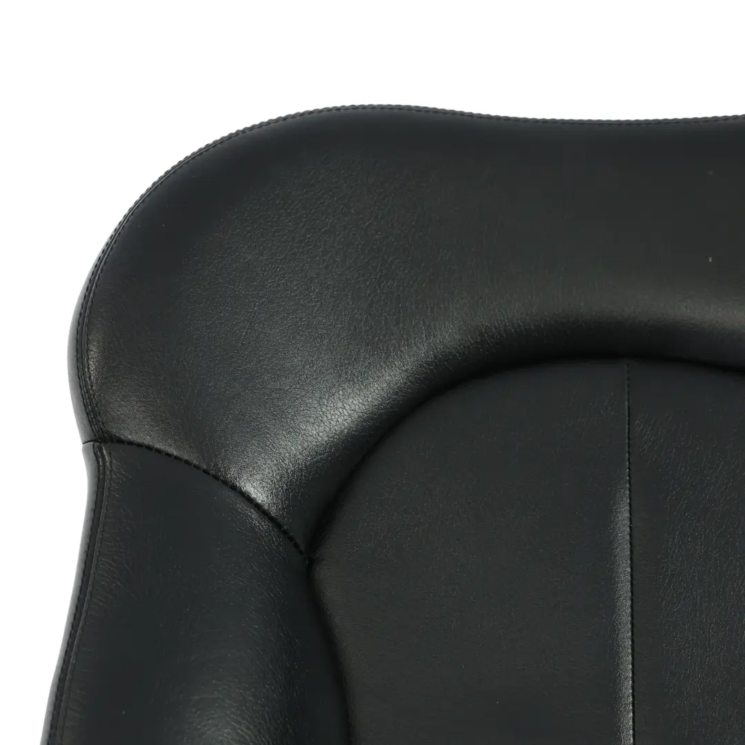 Mercedes A209 Front Seat Backrest Cover Heated Left N/S Black Leather - SKU A2099106993-4 - Part number A2099106993