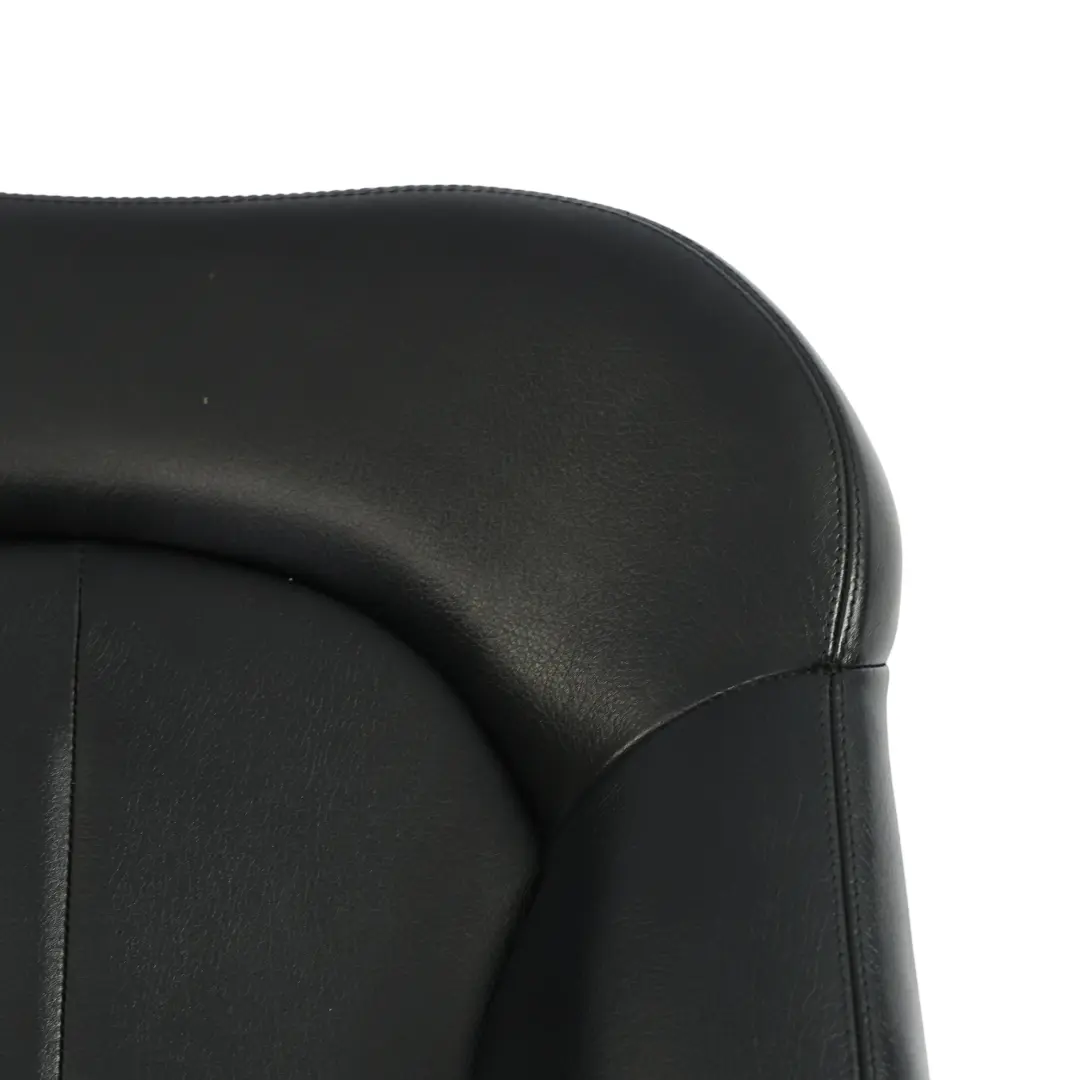 Mercedes A209 Front Seat Backrest Cover Heated Left N/S Black Leather - SKU A2099106993-4 - Part number A2099106993