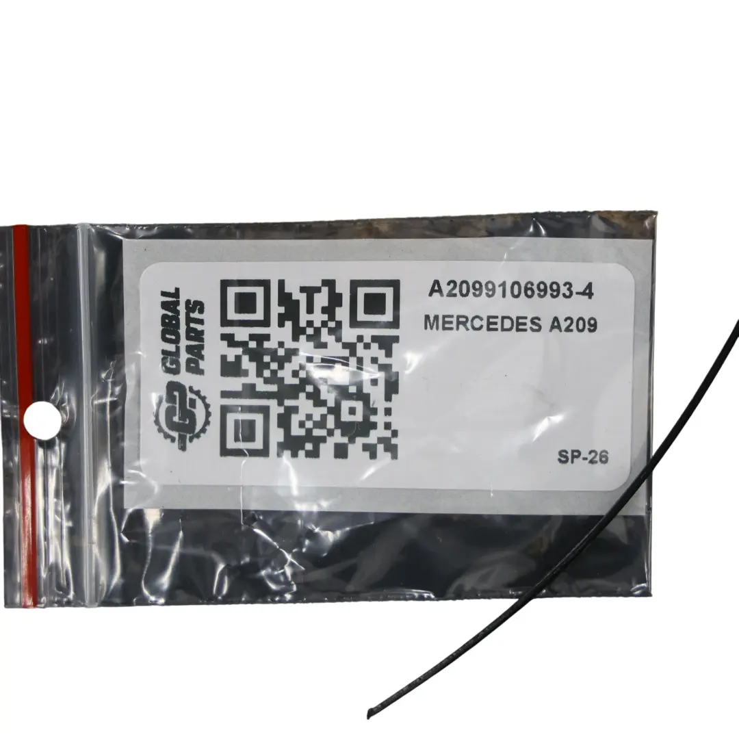Mercedes A209 Front Seat Backrest Cover Heated Left N/S Black Leather - SKU A2099106993-4 - Part number A2099106993