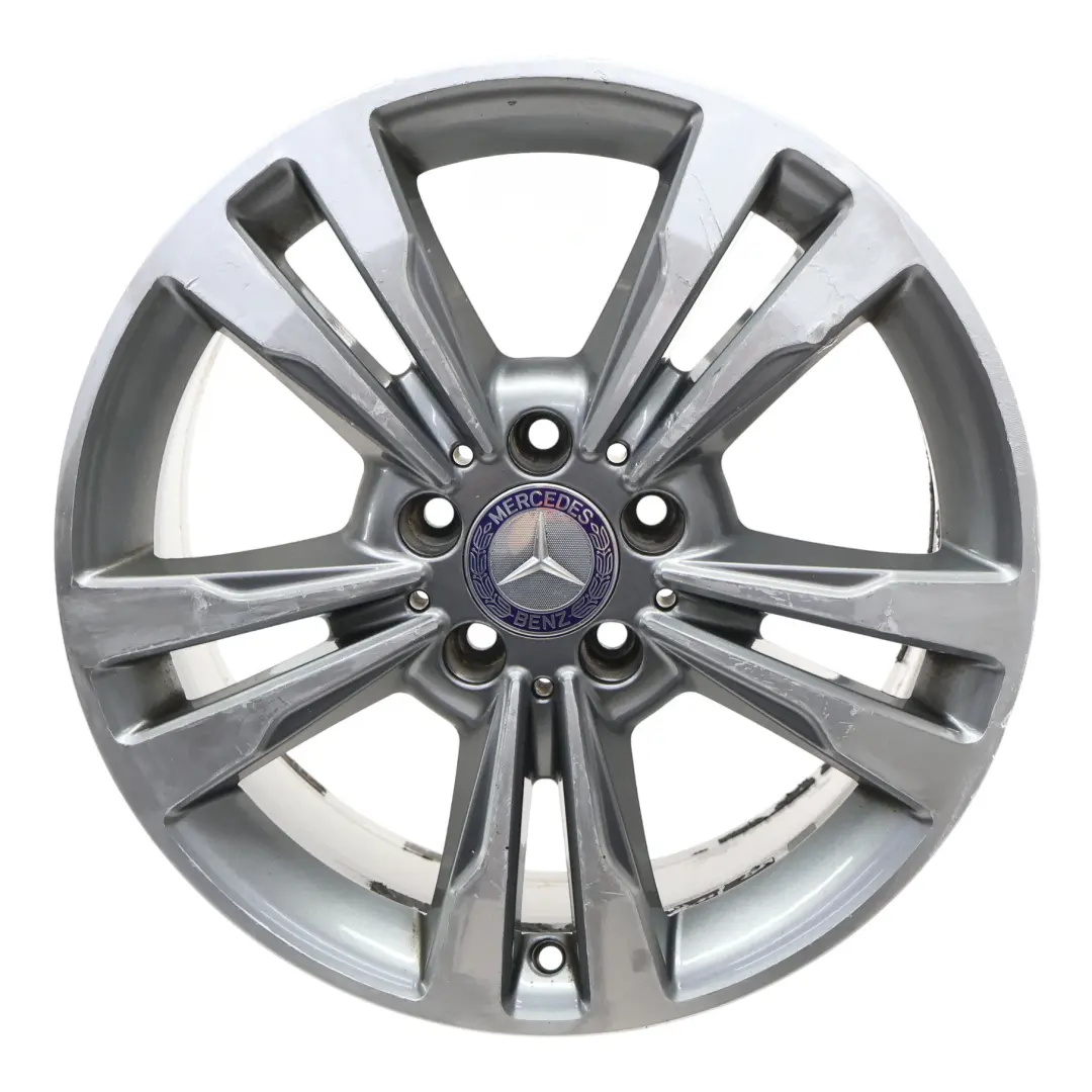 Mercedes W212 Alloy Wheel Rim 17" ET:48 8J 5 Double Spoke - SKU A2124015602-2 - Part number A2124015602