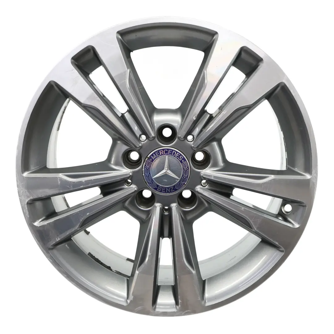 Mercedes W212 Alloy Wheel Rim 17" ET:48 8J 5 Double Spoke - SKU A2124015602-3 - Part number A2124015602
