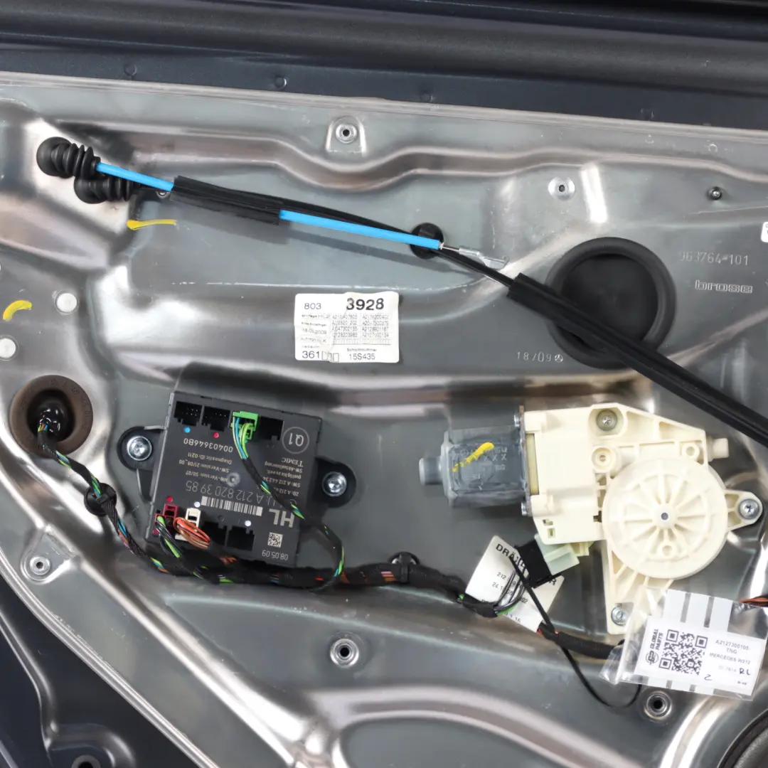 Door Rear Left N/S Cover Panel Tenorite Grey Metallic - 755 to Mercedes W212 with Part number A2127300105 Mercedes W212 Door Rear Left N/S Cover Panel Tenorite Grey Metallic - 755 - SKU A2127300105-TNG - Part number A2127300105