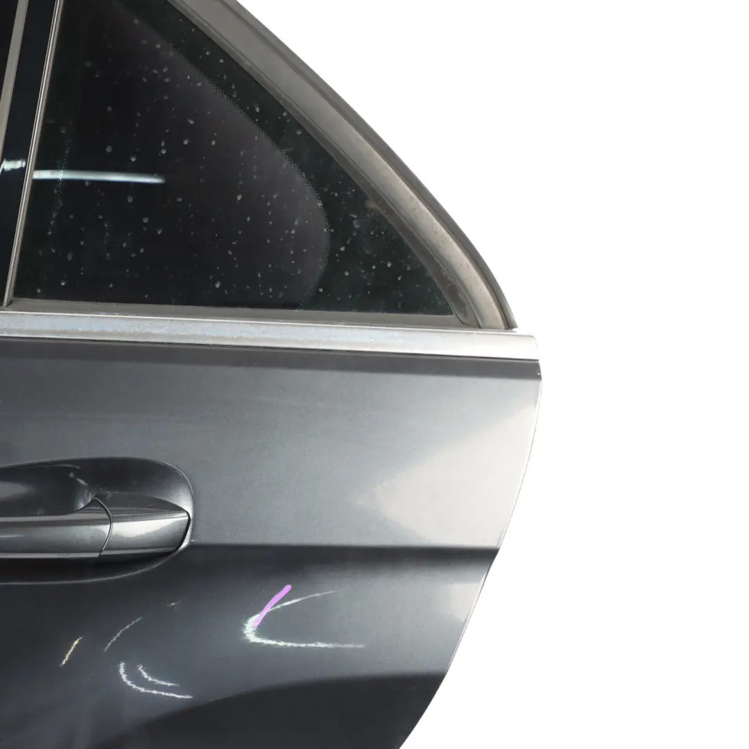 Door Rear Left N/S Cover Panel Tenorite Grey Metallic - 755 to Mercedes W212 with Part number A2127300105 Mercedes W212 Door Rear Left N/S Cover Panel Tenorite Grey Metallic - 755 - SKU A2127300105-TNG - Part number A2127300105