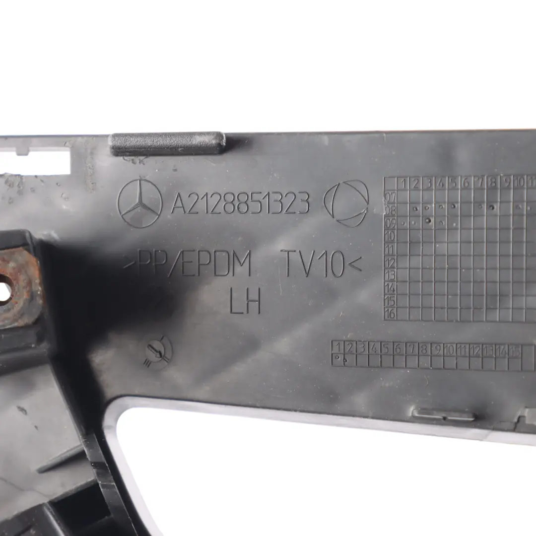 Front Bumper Grill DRL Surround Trim Left N/S to Mercedes W212 with Part number A2128851323 Mercedes W212 Front Bumper Grill DRL Surround Trim Left N/S - SKU A2128851323 - Part number A2128851323