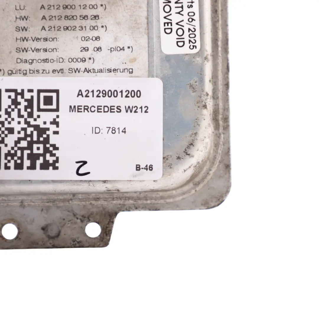 Mercedes W212 Front Lamp Headlight Ballast Control Module Unit ECU - SKU A2129001200 - Part number A2129001200