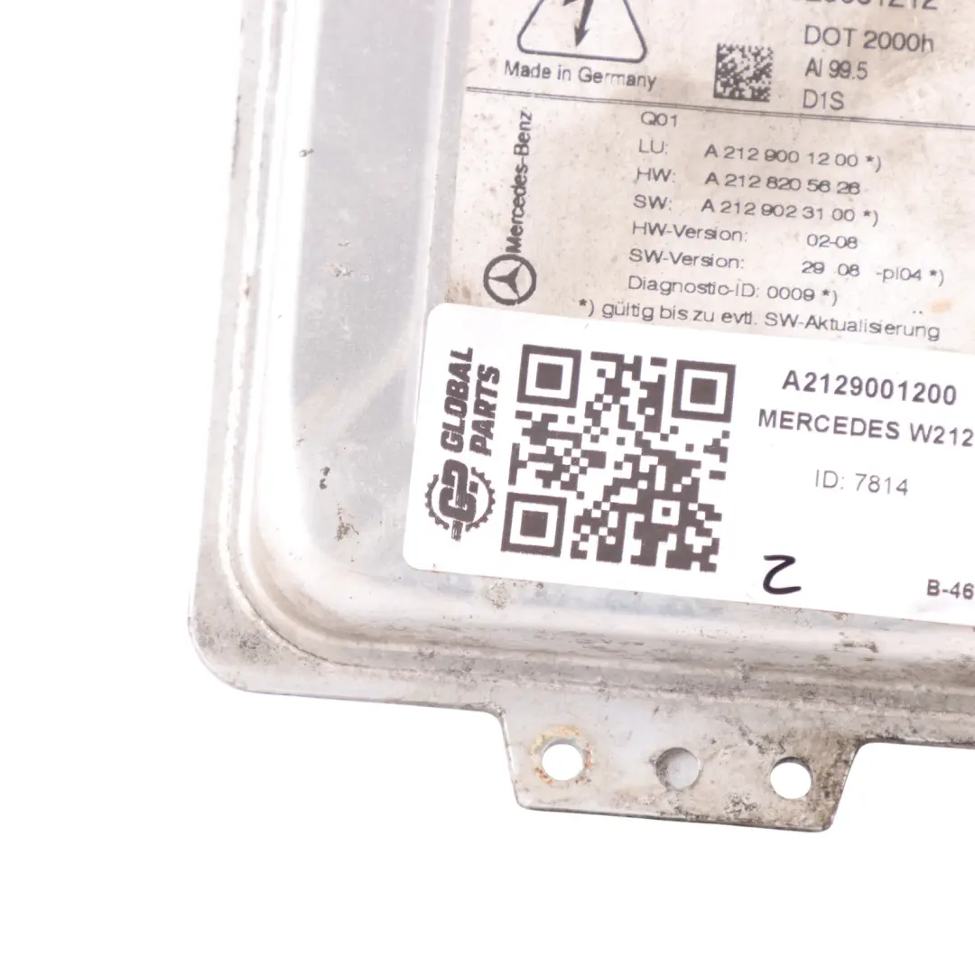 Mercedes W212 Front Lamp Headlight Ballast Control Module Unit ECU - SKU A2129001200 - Part number A2129001200