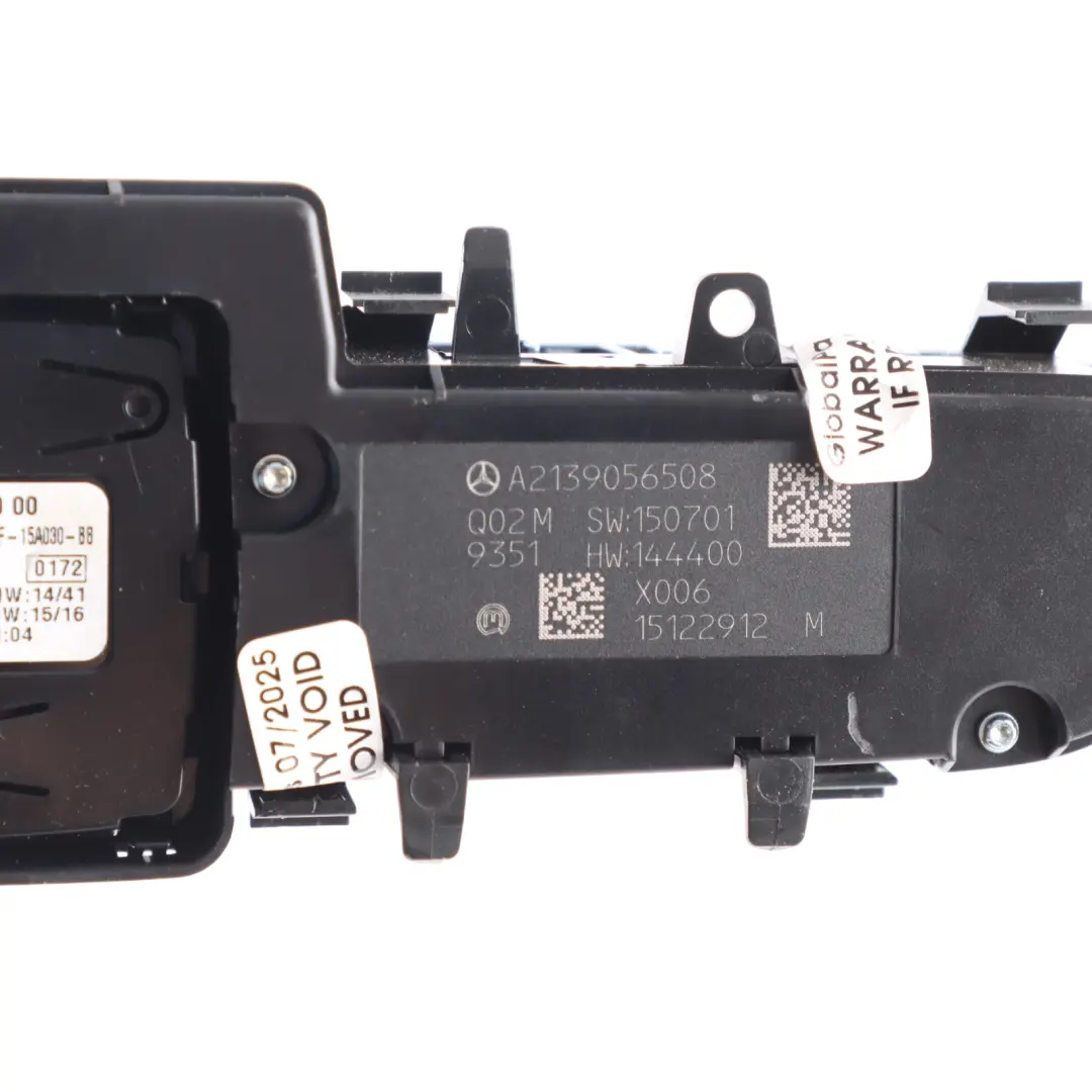 Panel Control Medios Interruptor Emergencia para Mercedes W213 C238 con número de pieza A2139056508 Mercedes W213 C238 Panel Control Medios Interruptor Emergencia - SKU A2139056508 - Número de pieza A2139056508