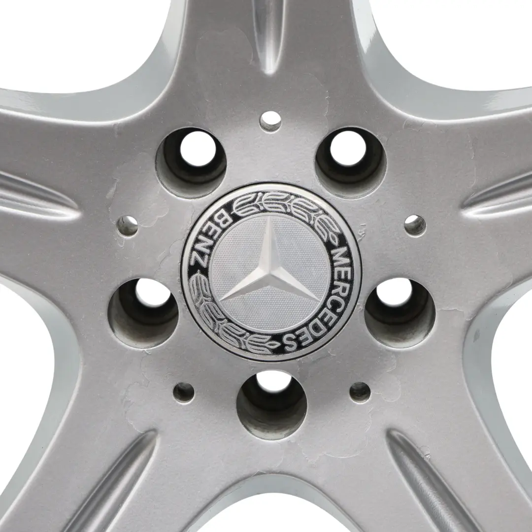 Alloy Wheel Rim 18" 5 Spoke 8,5J ET:18 to Mercedes CLS C219 Rear Silver with Part number A2194010802 Mercedes CLS C219 Rear Silver Alloy Wheel Rim 18" 5 Spoke 8,5J ET:18 - SKU A2194010802-1 - Part number A2194010802