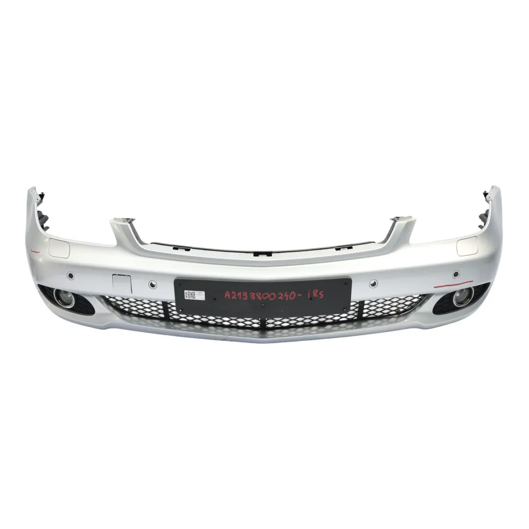 W219 Front Bumper Trim Panel Iridium Silver Metallic - 775 to Mercedes CLS with Part number A2198800240 Mercedes CLS W219 Front Bumper Trim Panel Iridium Silver Metallic - 775 - SKU A2198800240-IRS - Part number A2198800240