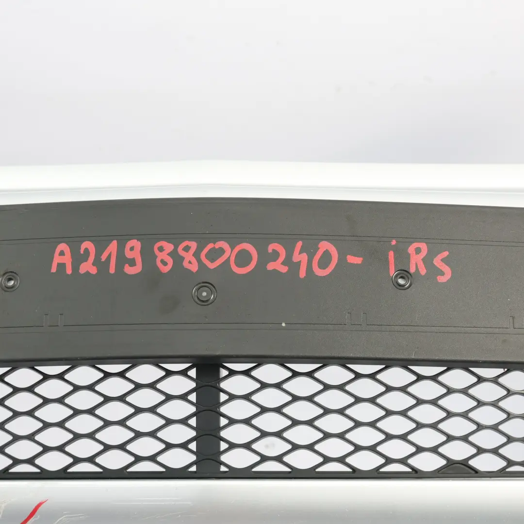 W219 Front Bumper Trim Panel Iridium Silver Metallic - 775 to Mercedes CLS with Part number A2198800240 Mercedes CLS W219 Front Bumper Trim Panel Iridium Silver Metallic - 775 - SKU A2198800240-IRS - Part number A2198800240