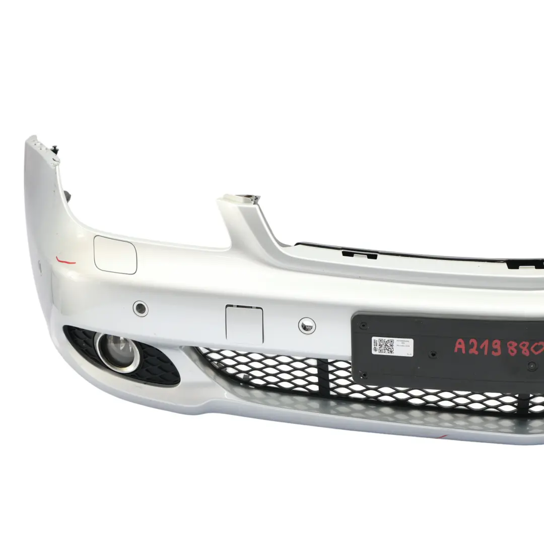 W219 Front Bumper Trim Panel Iridium Silver Metallic - 775 to Mercedes CLS with Part number A2198800240 Mercedes CLS W219 Front Bumper Trim Panel Iridium Silver Metallic - 775 - SKU A2198800240-IRS - Part number A2198800240