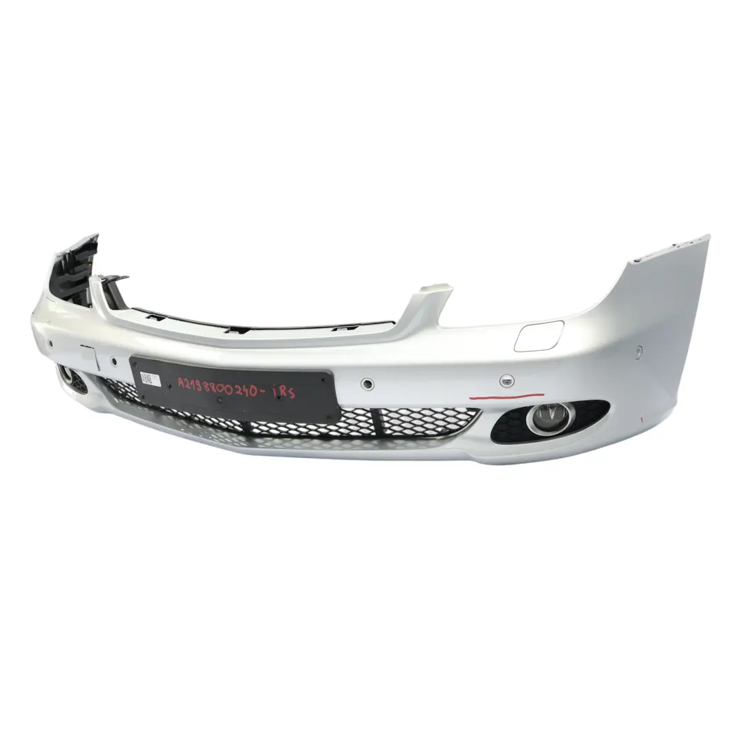 W219 Front Bumper Trim Panel Iridium Silver Metallic - 775 to Mercedes CLS with Part number A2198800240 Mercedes CLS W219 Front Bumper Trim Panel Iridium Silver Metallic - 775 - SKU A2198800240-IRS - Part number A2198800240