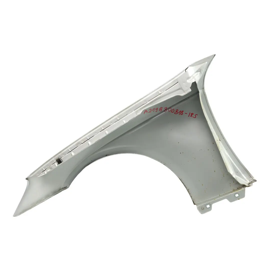 Side Wing Panel Front Right O/S Fender Iridium Silver Metallic 775 to Mercedes C219 with Part number A2198800818 Mercedes C219 Side Wing Panel Front Right O/S Fender Iridium Silver Metallic 775 - SKU A2198800818-IRS - Part number A2198800818
