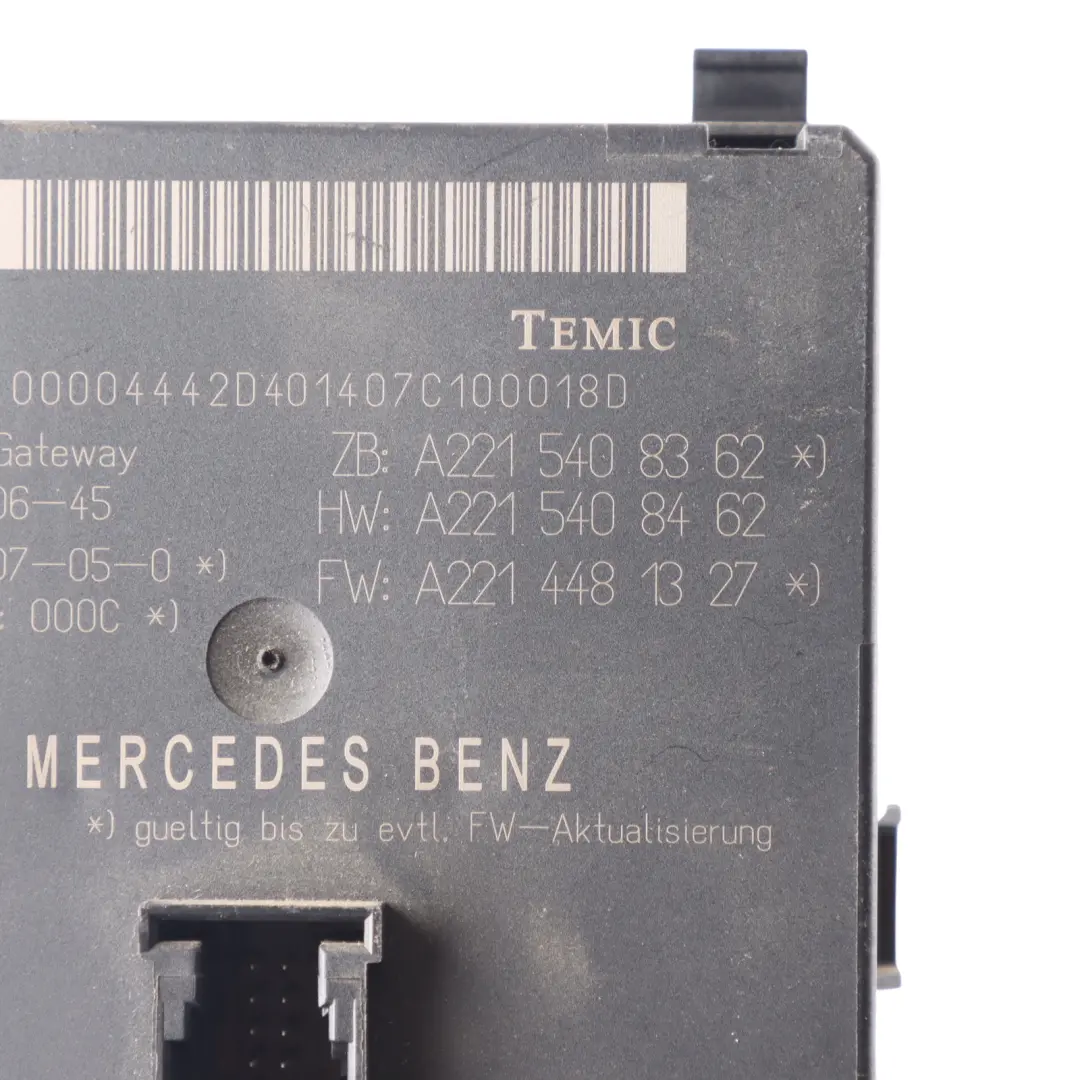 Gateway Control Unit Module ECU to Mercedes C216 W221 with Part number A2215408362 Mercedes C216 W221 Gateway Control Unit Module ECU - SKU A2215408362 - Part number A2215408362
