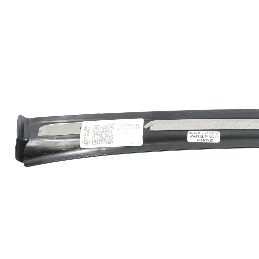 Left N/S Door Top Trim Strip Molding Trim Panel to Mercedes W221 Rear with Part number A2217305948 Mercedes W221 Rear Left N/S Door Top Trim Strip Molding Trim Panel - SKU A2217305948 - Part number A2217305948