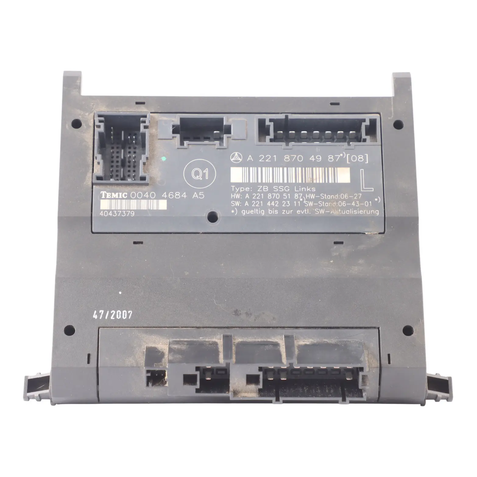 Mercedes W221 Front Left Seat Control Module Unit A2218704987 