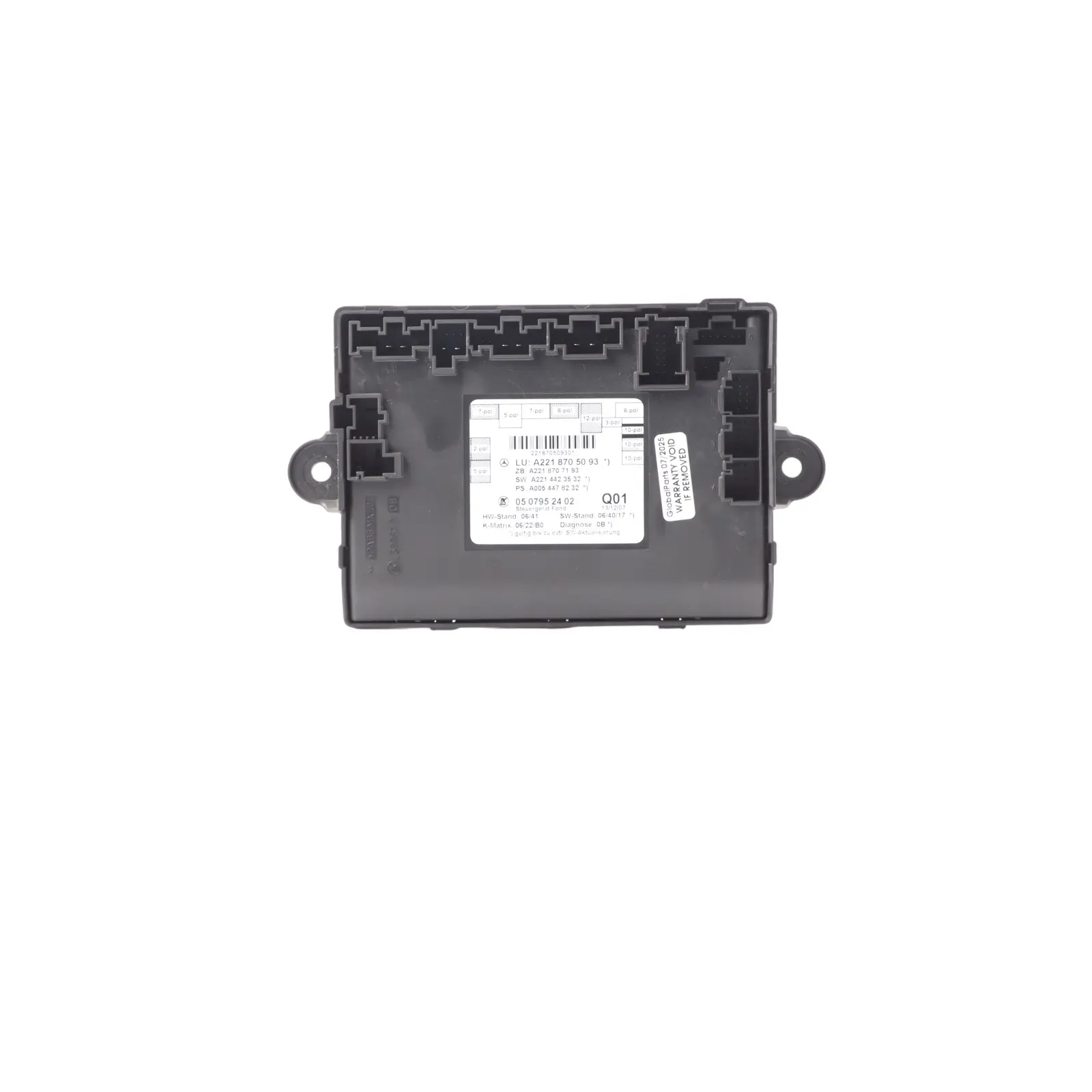 Mercedes W221 Door Control Module Unit ECU Rear Left Right N/O/S A2218705093