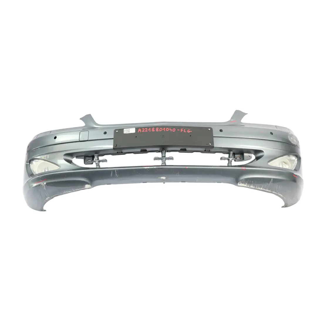 Mercedes W221 Front Bumper Trim Panel Cover Flint Grey Metallic - 368 - SKU A2218801040-FLG - Part number A2218801040