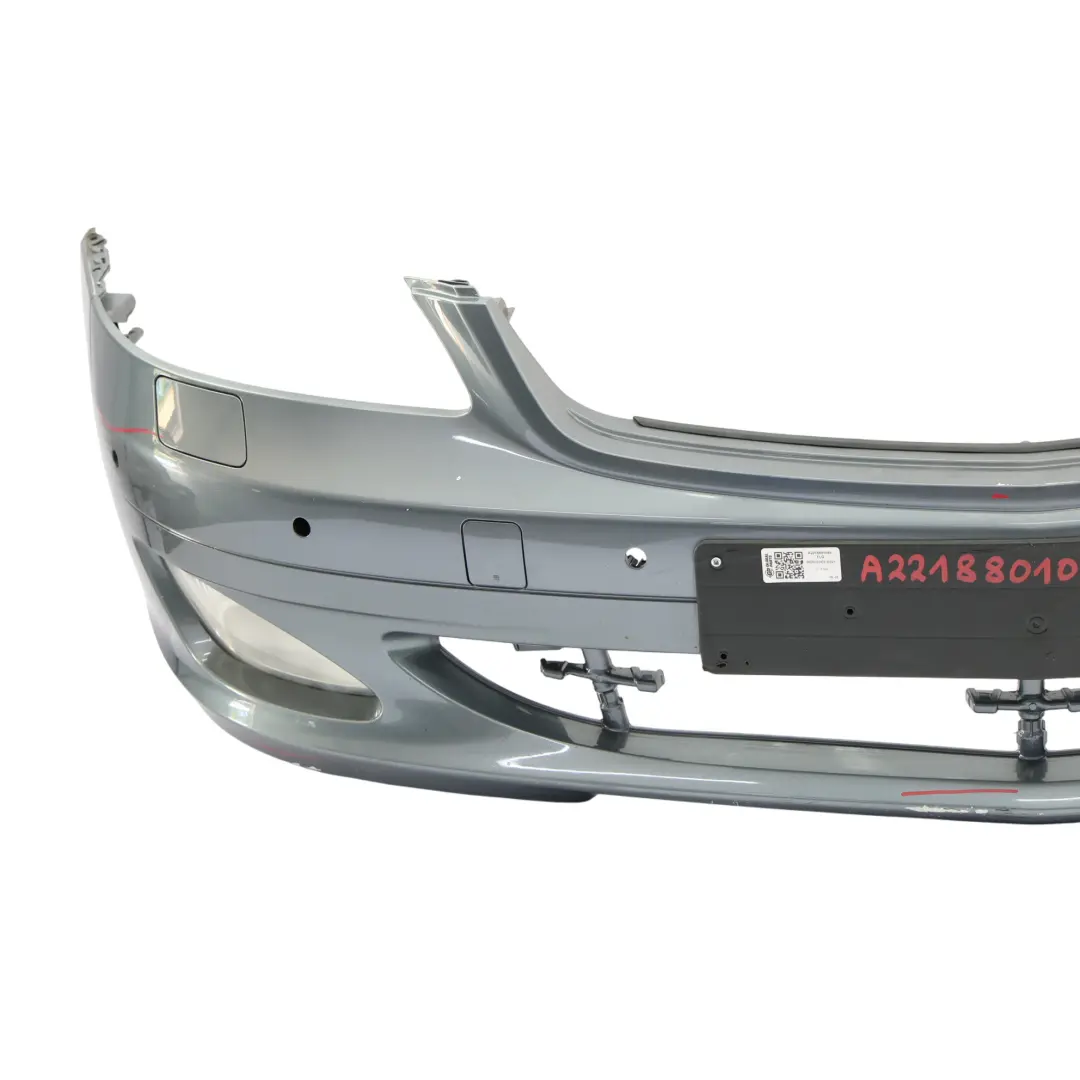 Front Bumper Trim Panel Cover Flint Grey Metallic - 368 to Mercedes W221 with Part number A2218801040 Mercedes W221 Front Bumper Trim Panel Cover Flint Grey Metallic - 368 - SKU A2218801040-FLG - Part number A2218801040