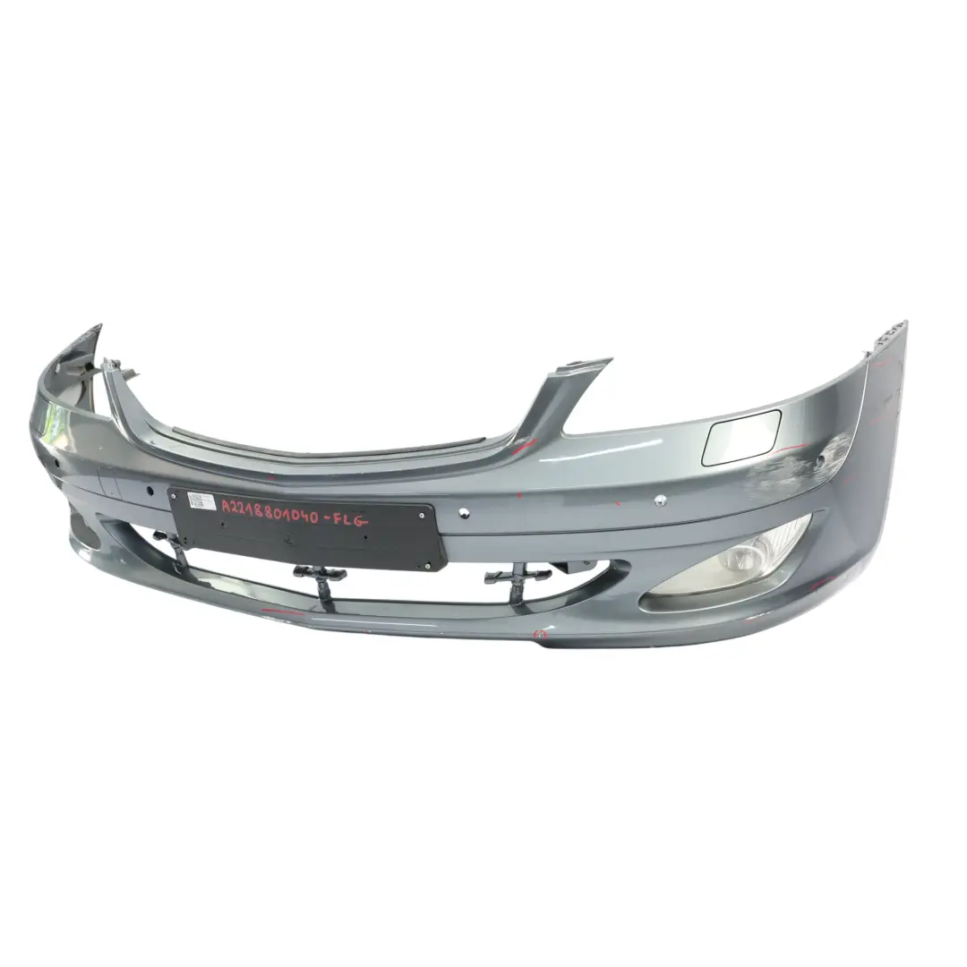 Mercedes W221 Front Bumper Trim Panel Cover Flint Grey Metallic - 368 - SKU A2218801040-FLG - Part number A2218801040