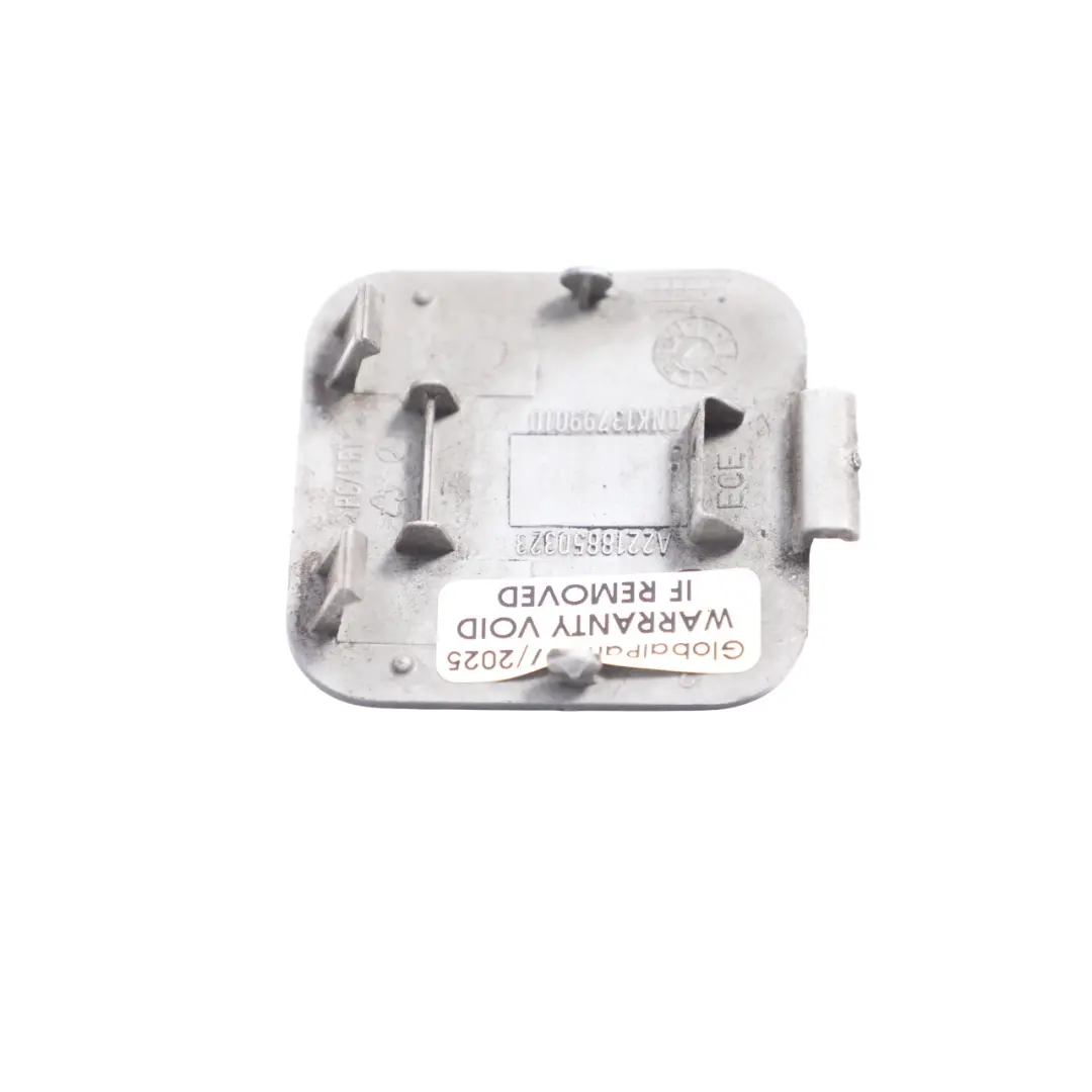 Bumper Towing Hook Eye Cover Cap Flint Grey Metallic 368 to Mercedes W221 Rear with Part number A2218850323 Mercedes W221 Rear Bumper Towing Hook Eye Cover Cap Flint Grey Metallic 368 - SKU A2218850323-FLG - Part number A2218850323