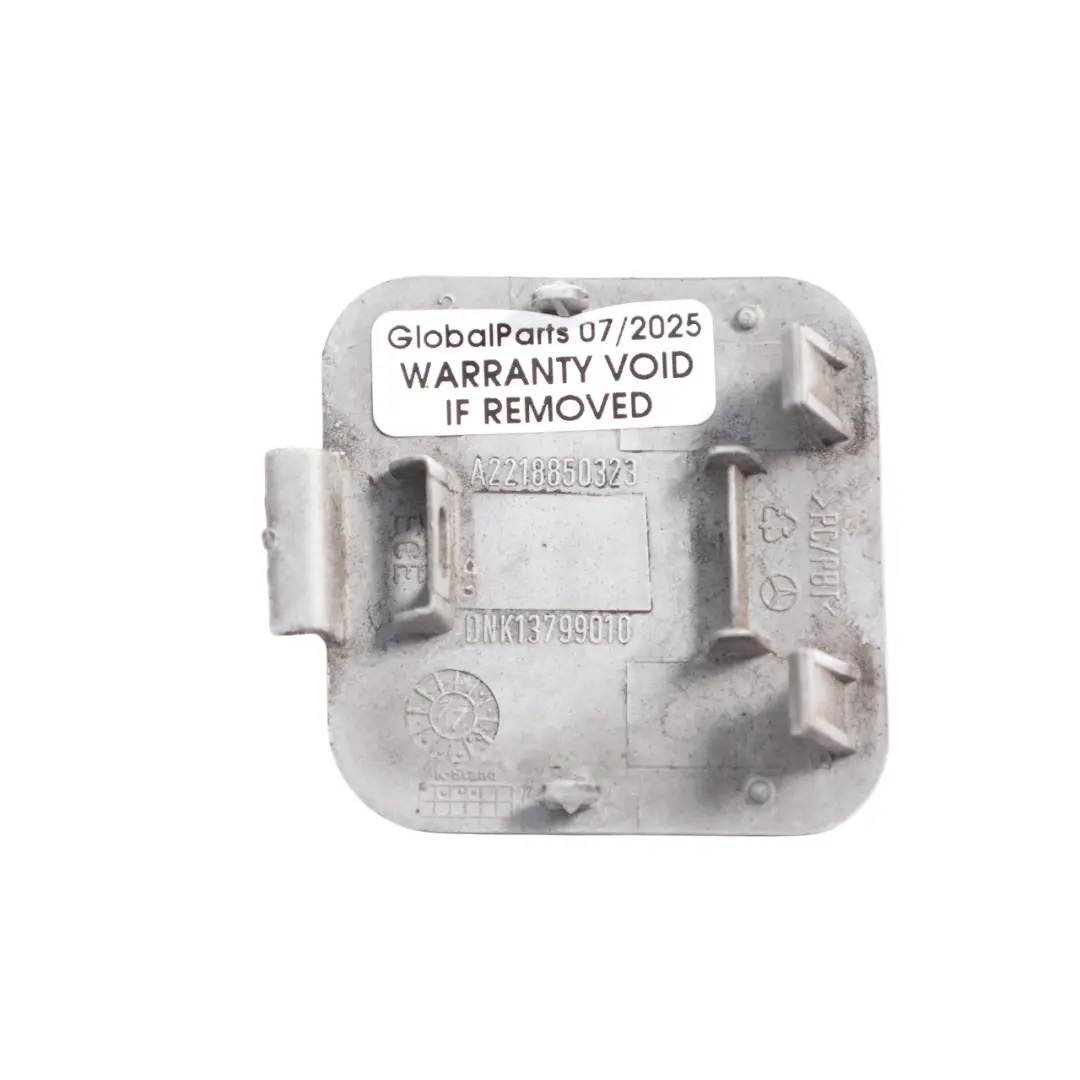 Bumper Towing Hook Eye Cover Cap Flint Grey Metallic 368 to Mercedes W221 Rear with Part number A2218850323 Mercedes W221 Rear Bumper Towing Hook Eye Cover Cap Flint Grey Metallic 368 - SKU A2218850323-FLG - Part number A2218850323