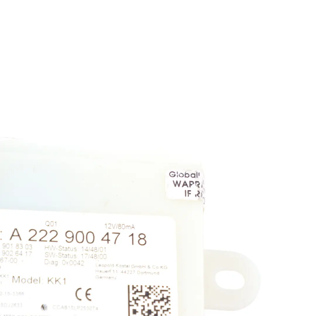 Keyless Go Entry Central Lock Control Module Unit ECU to Mercedes W213 with Part number A2229004718 Mercedes W213 Keyless Go Entry Central Lock Control Module Unit ECU - SKU A2229004718 - Part number A2229004718