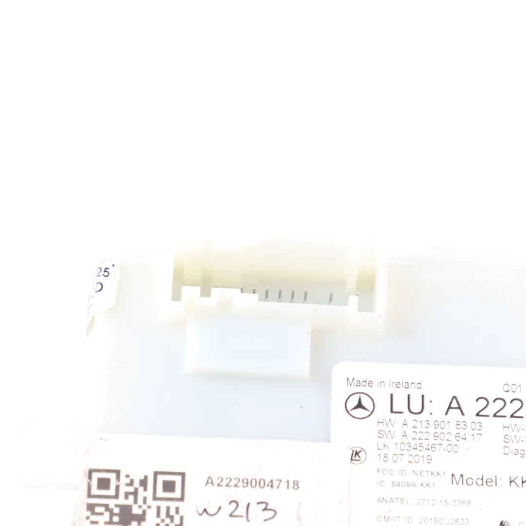 Mercedes W213 Keyless Go Entry Central Lock Control Module Unit ECU - SKU A2229004718 - Part number A2229004718