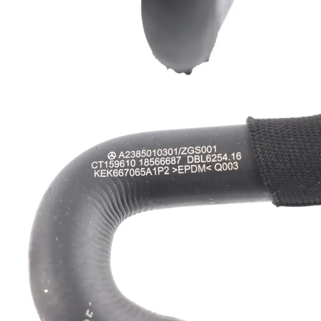 E400d OM654 Coolant Radiator Hose Pipe Water Line to Mercedes C238 with Part number A2385010301 Mercedes C238 E400d OM654 Coolant Radiator Hose Pipe Water Line - SKU A2385010301 - Part number A2385010301