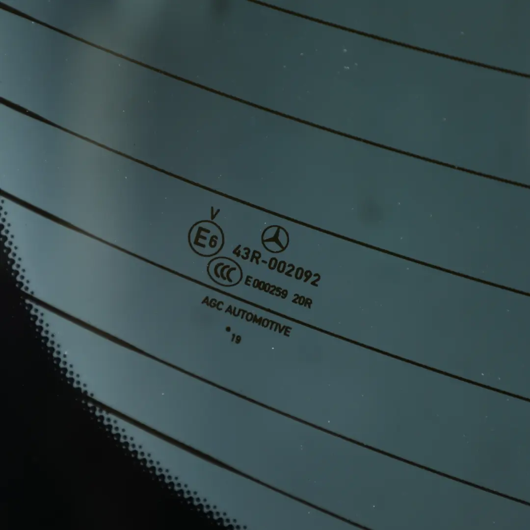 Window Tailgate Glass Glazing AS3 Tinted Black to Mercedes C238 Rear with Part number A2386700701 Mercedes C238 Rear Window Tailgate Glass Glazing AS3 Tinted Black - SKU A2386700701 - Part number A2386700701