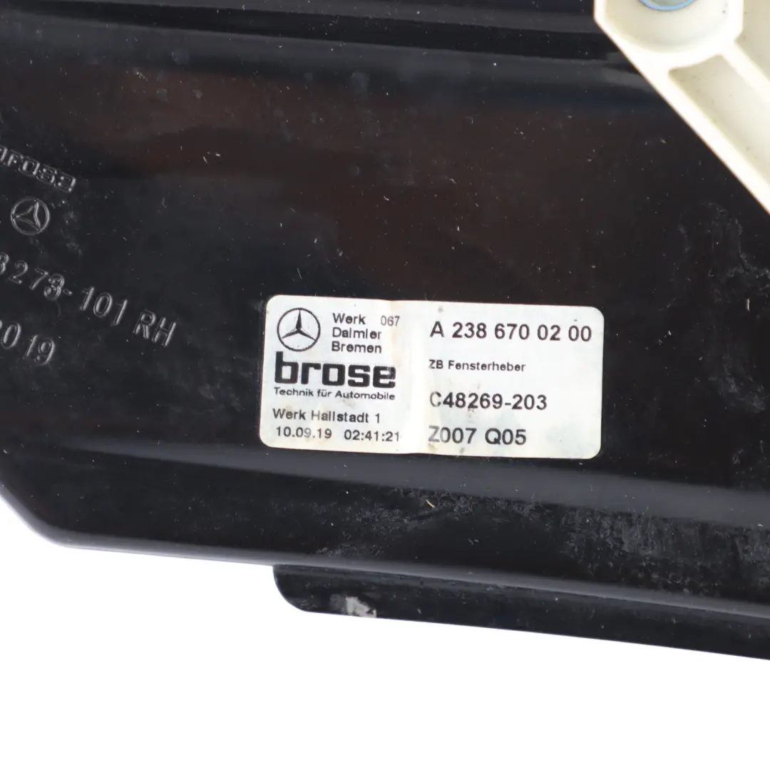 Mercedes C238 Window Lifter Rear Right O/S Regulator Mechanism Motor - SKU A2386700400 - Part number A2386700400