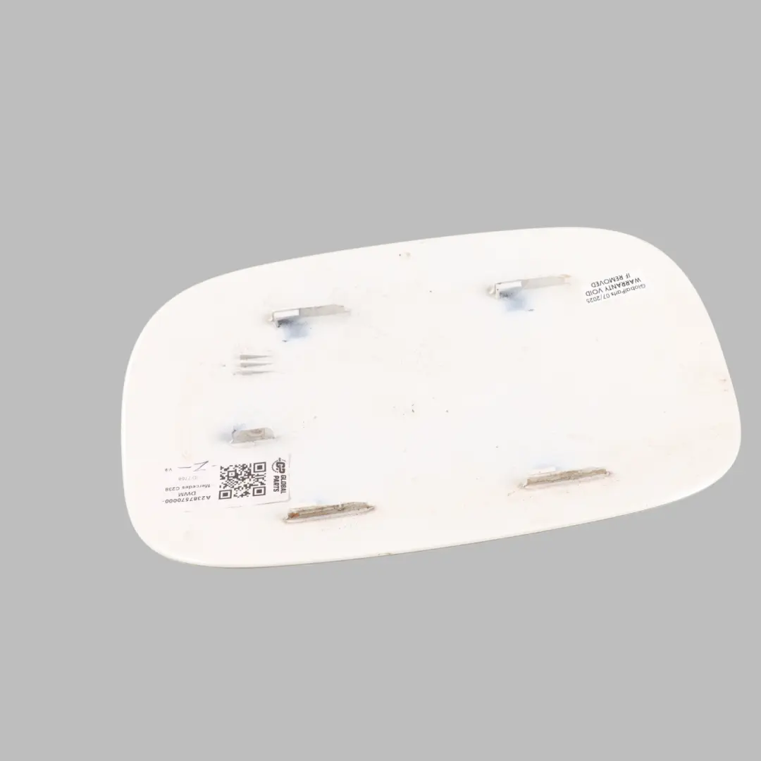 Filler Flap Cover Cap Diamond White - 799 to Mercedes C238 Fuel with Part number A2387570000 Mercedes C238 Fuel Filler Flap Cover Cap Diamond White - 799 - SKU A2387570000-DWM - Part number A2387570000