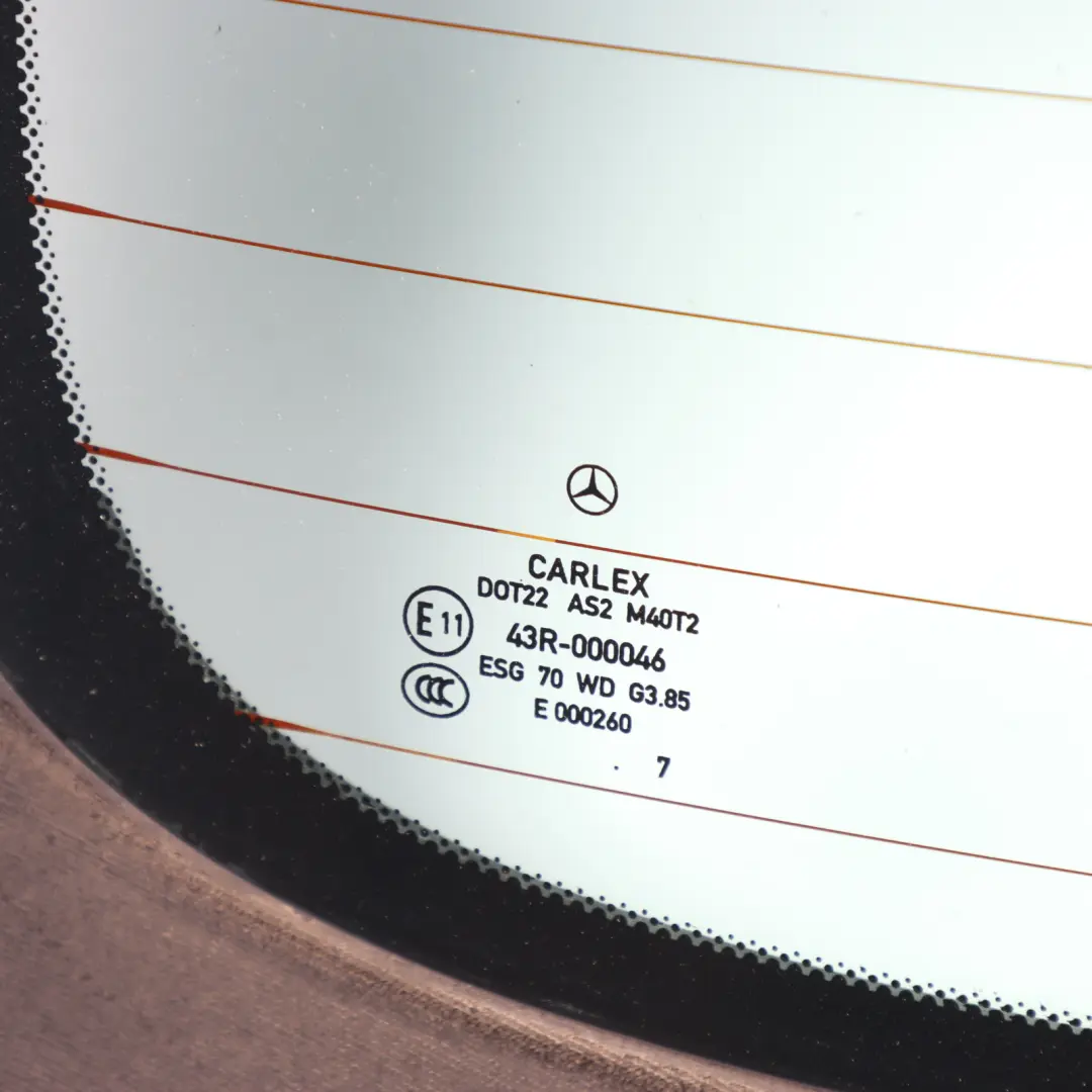 Mercedes A238 Soft Top Convertible Folding Roof Rear Window Glass Glazing AS2 - SKU A2387702300-1 - Part number A2387702300