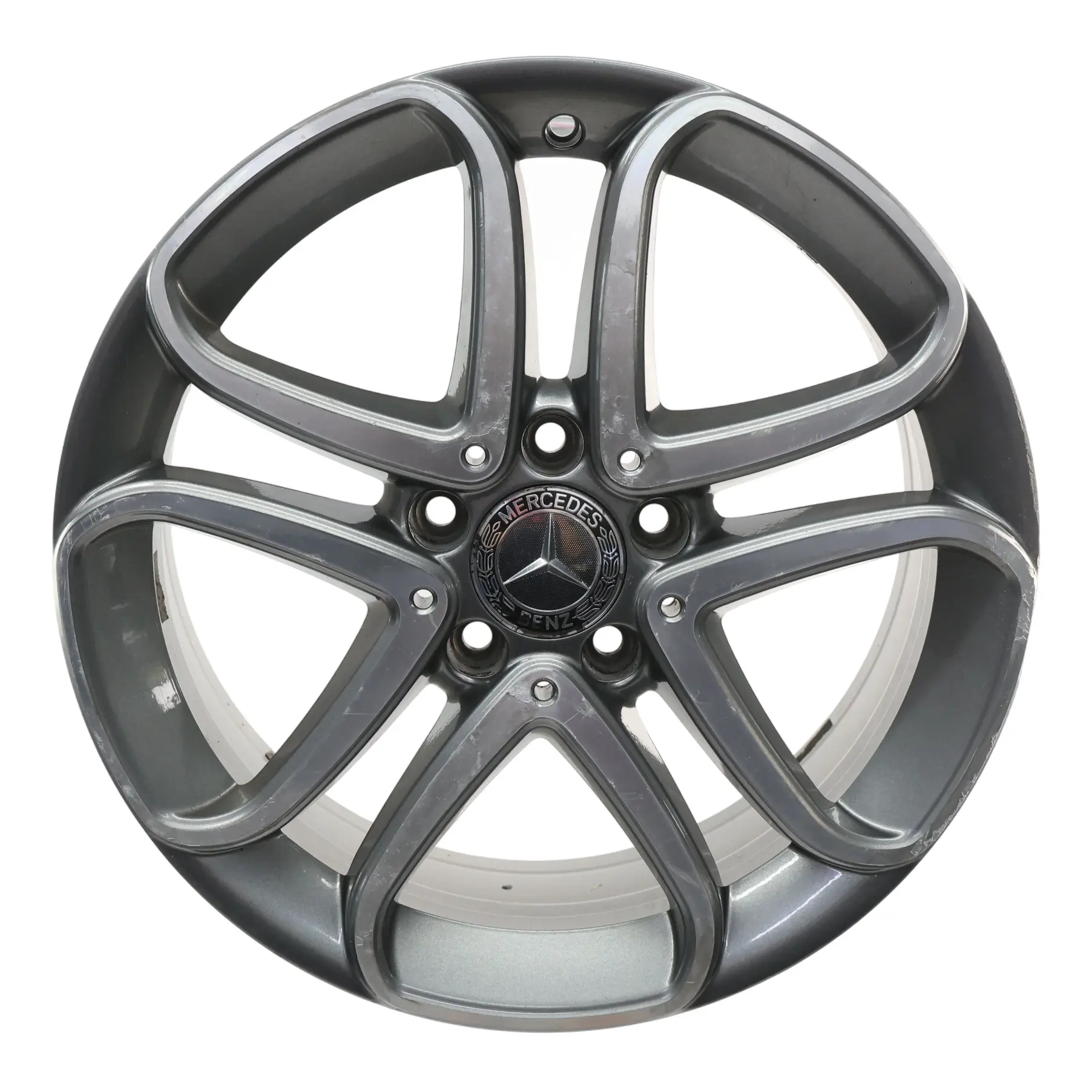 Mercedes W176 Wheel Alloy Rim 17" 5 Double Spoke ET:52.5 7.5J A2464010302