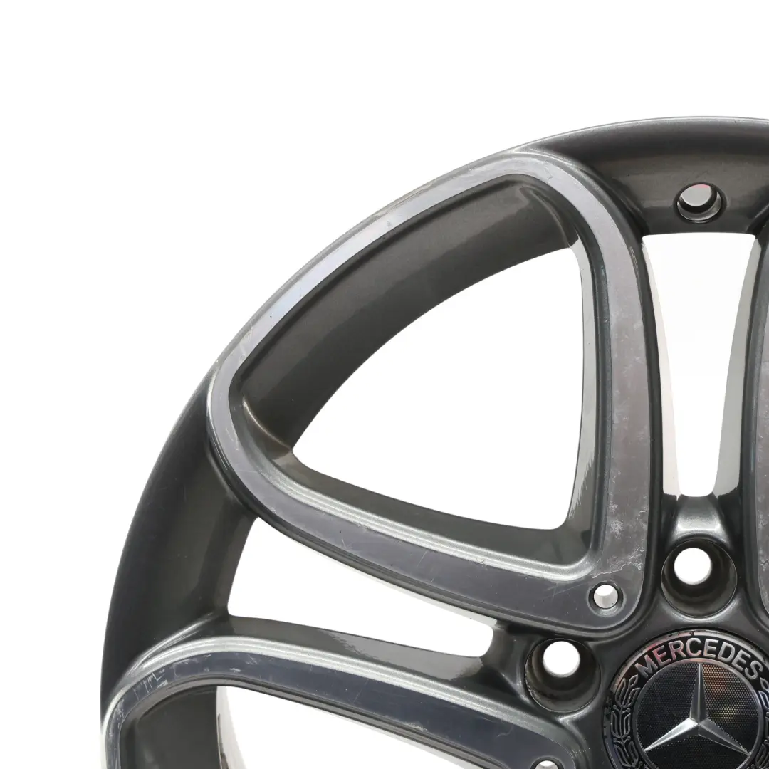 Mercedes W176 Wheel Alloy Rim 17" 5 Double Spoke ET:52.5 7.5J - SKU A2464010302-1 - Part number A2464010302