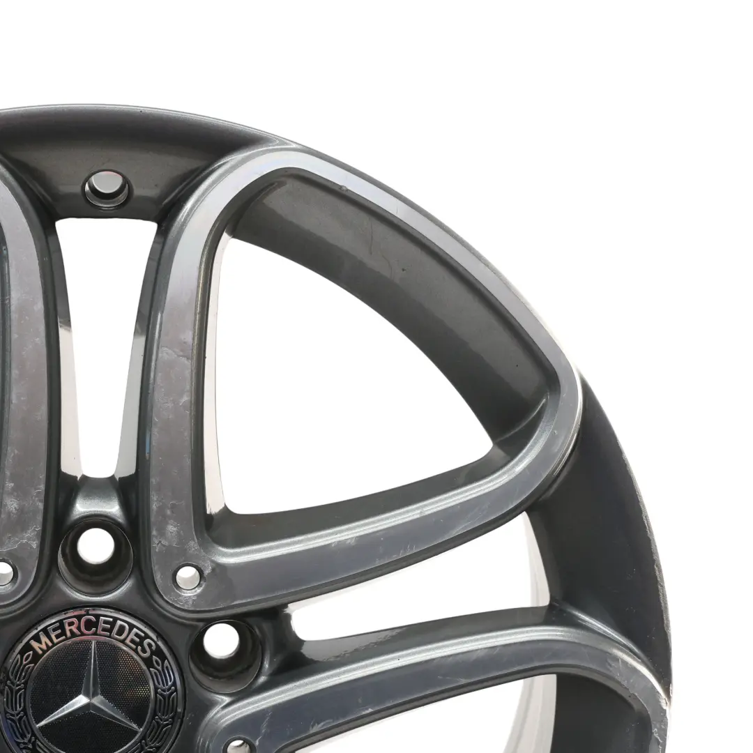 Mercedes W176 Wheel Alloy Rim 17" 5 Double Spoke ET:52.5 7.5J - SKU A2464010302-1 - Part number A2464010302