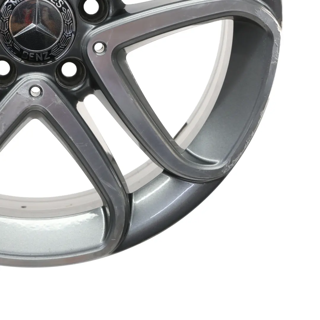 Mercedes W176 Wheel Alloy Rim 17" 5 Double Spoke ET:52.5 7.5J - SKU A2464010302-1 - Part number A2464010302