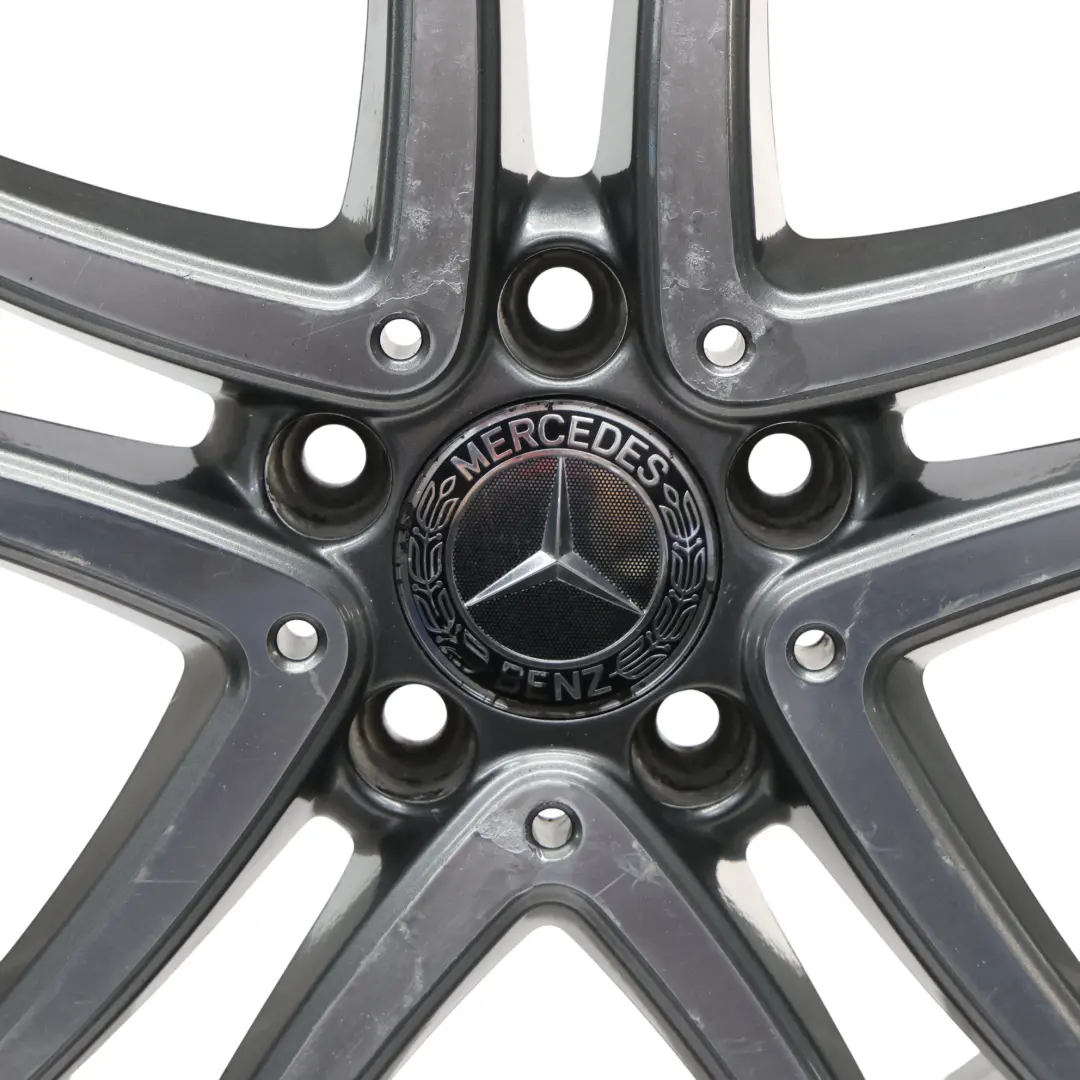 Mercedes W176 Wheel Alloy Rim 17" 5 Double Spoke ET:52.5 7.5J - SKU A2464010302-1 - Part number A2464010302