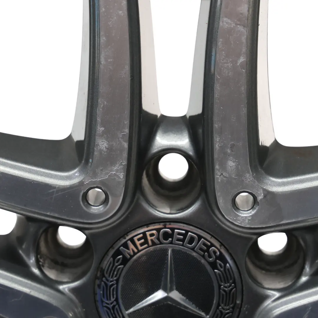 Mercedes W176 Wheel Alloy Rim 17" 5 Double Spoke ET:52.5 7.5J - SKU A2464010302-1 - Part number A2464010302