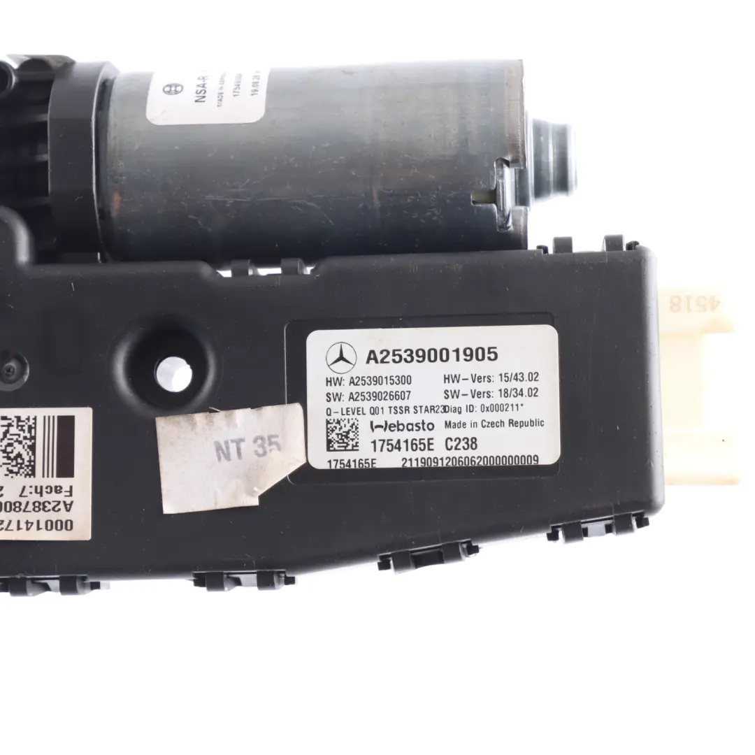 Sunroof Control Unit Motor Panoramic Sun Roof to Mercedes C238 with Part number A2539001905 Mercedes C238 Sunroof Control Unit Motor Panoramic Sun Roof - SKU A2539001905 - Part number A2539001905