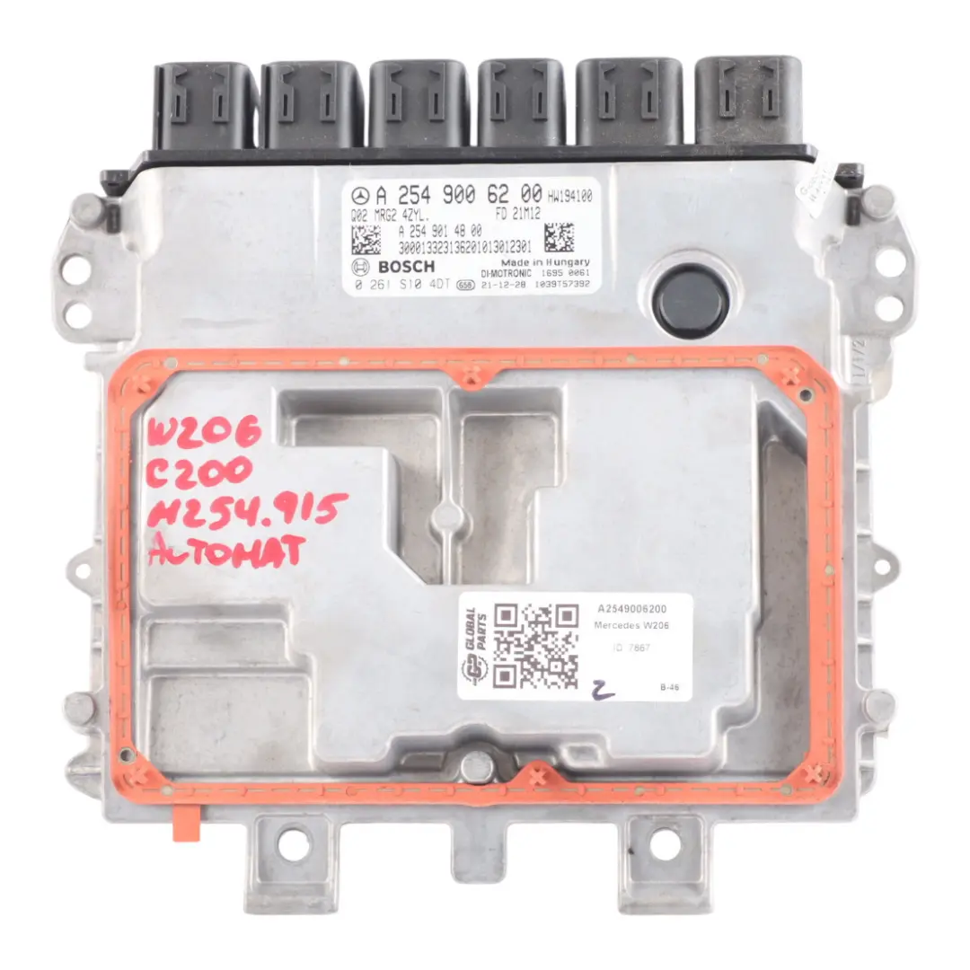 Mercedes W206 C200 M254.915 204HP Engine Control Unit ECU Automatic - SKU A2549006200 - Part number A2549006200
