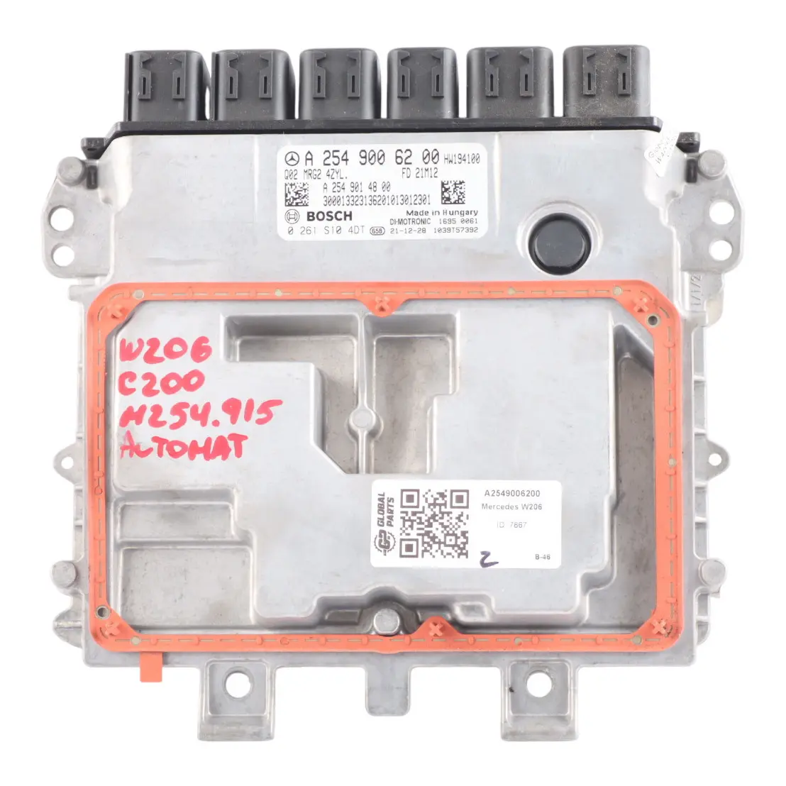 Mercedes W206 C200 M254.915 204HP Engine Control Unit ECU A2549006200 Automatic