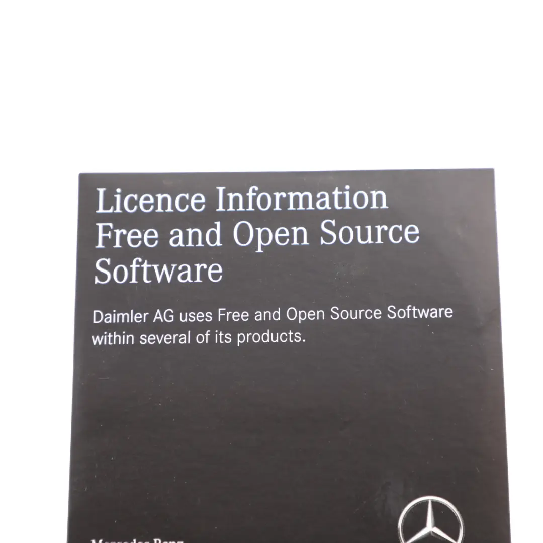 Mercedes W213 C238 License Information Free Open Source Software - SKU A2578270800 - Part number A2578270800