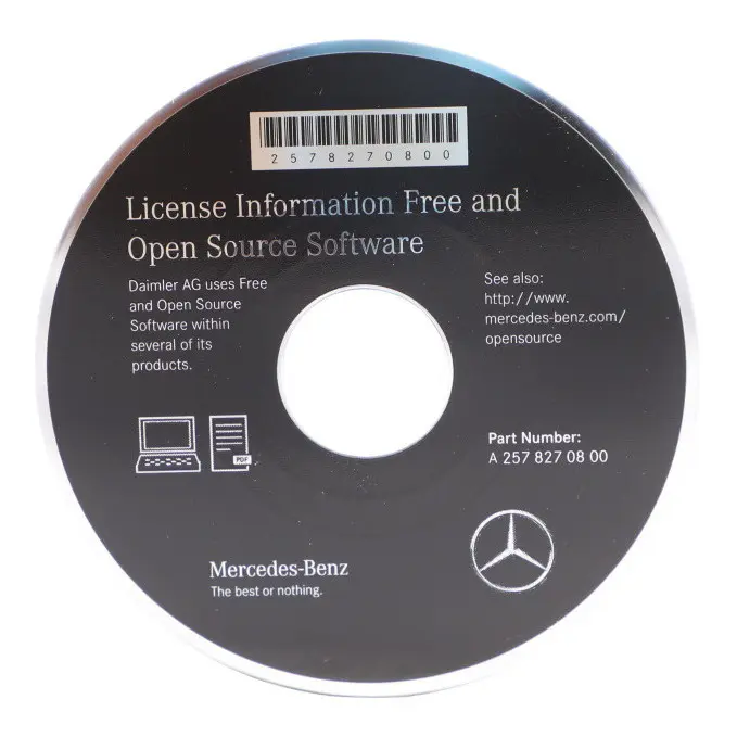 License Information Free Open Source Software to Mercedes W213 C238 with Part number A2578270800 Mercedes W213 C238 License Information Free Open Source Software - SKU A2578270800 - Part number A2578270800