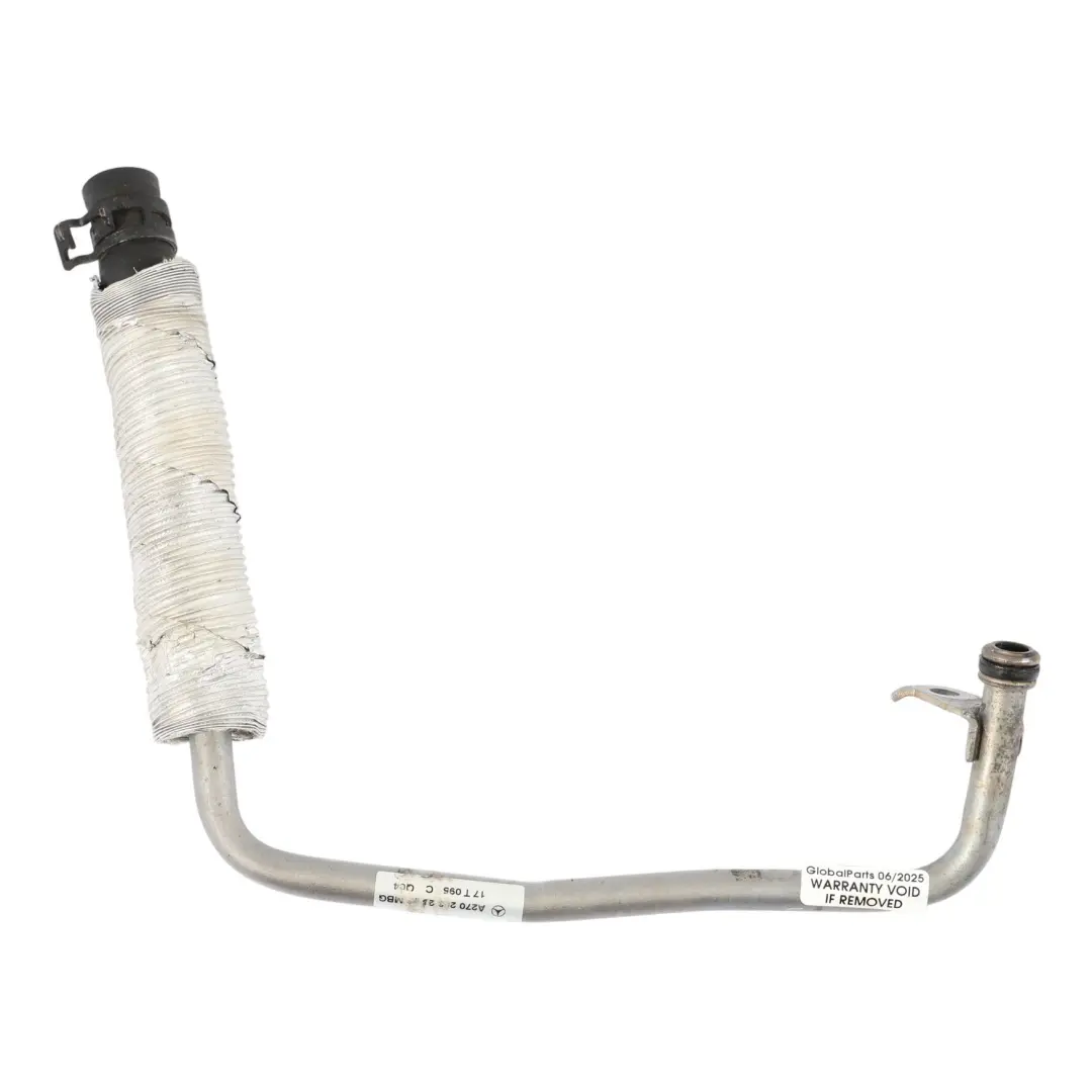 Turbocharger Pipe Coolant Hose Cooling Line M270 to Mercedes W176 with Part number A2702032802 Mercedes W176 Turbocharger Pipe Coolant Hose Cooling Line M270 - SKU A2702032802 - Part number A2702032802