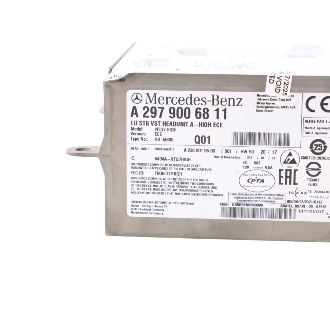 Mercedes W206 Radio Navigation COMMAND NTG7 High - SKU A2979006811 - Part number A2979006811