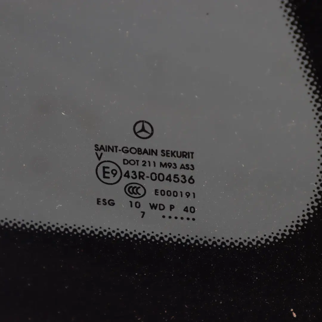 Left N/S Window Tinted Glass Heat Insulation to Mercedes W447 Rear with Part number A4476721313 Mercedes W447 Rear Left N/S Window Tinted Glass Heat Insulation - SKU A4476721313 - Part number A4476721313