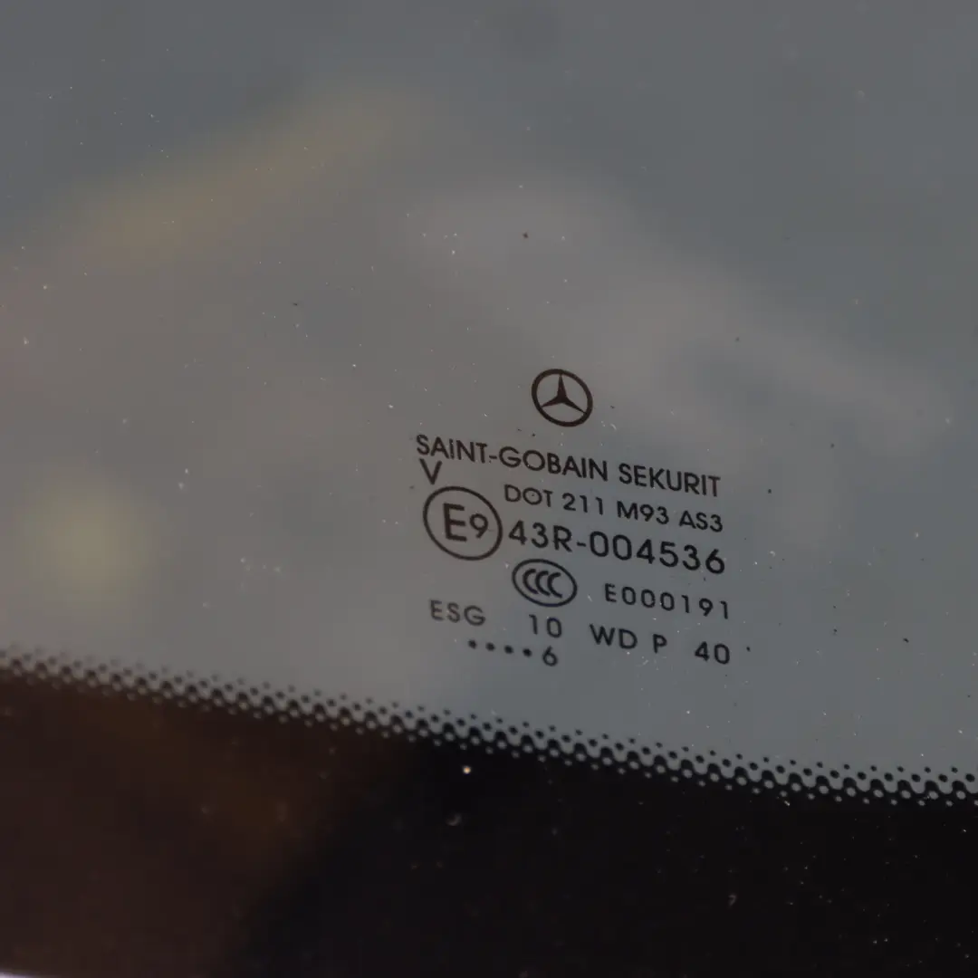Mercedes W447 Side Fixed Window Left N/S Tinted Heat Isolation A4477350209 - SKU A4477350409 - Part number A4477350409