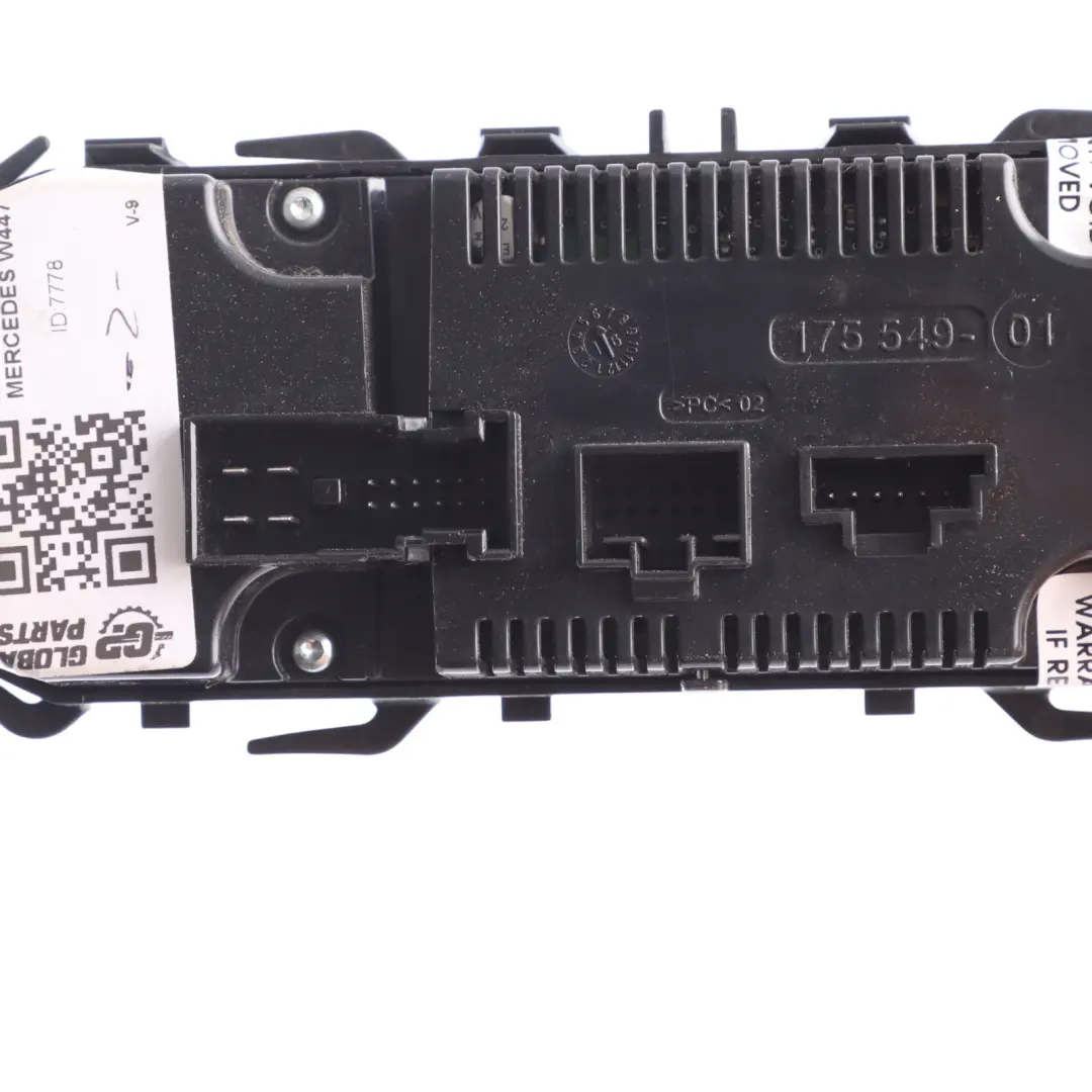 Climatisation Control Panel A/C Switch to Mercedes W447 with Part number A4479000107 Mercedes W447 Climatisation Control Panel A/C Switch - SKU A4479000107 - Part number A4479000107